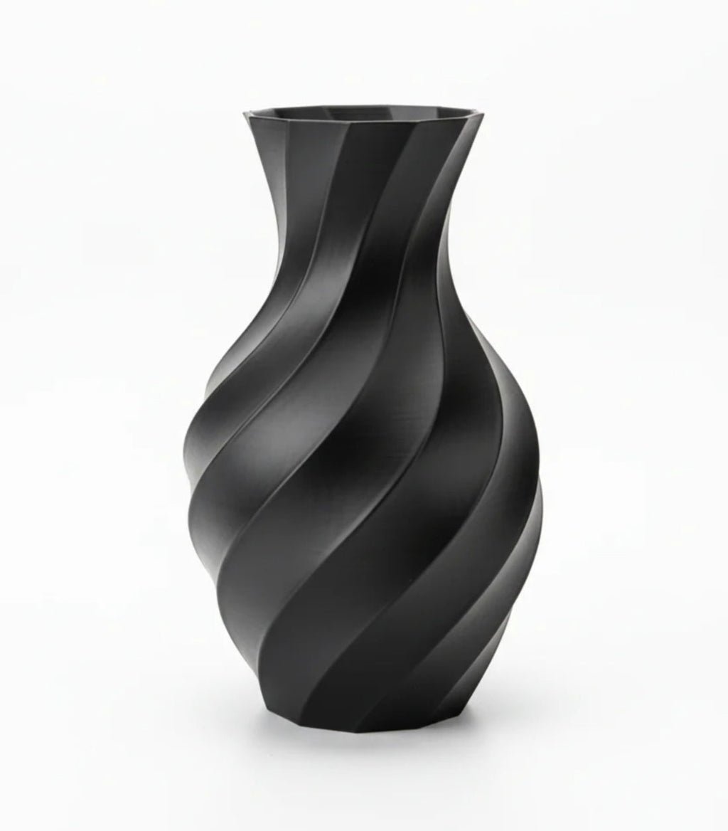 Round Spiral Vase – 3D Printed Decorative Vase