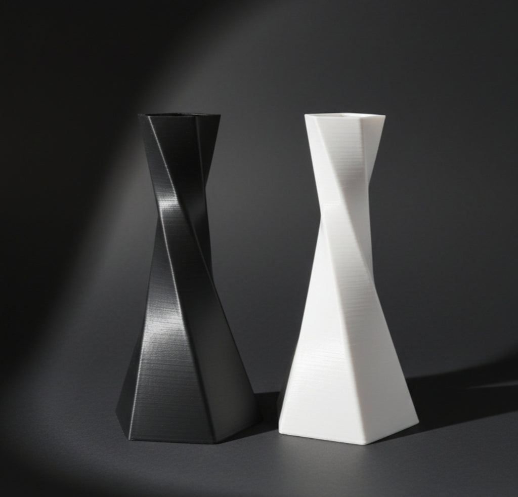 Twisted Spiral Vase – 3D Printed Decorative Vase