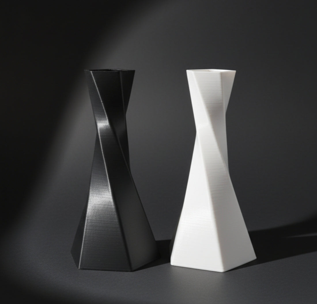 Twisted Spiral Vase – 3D Printed Decorative Vase