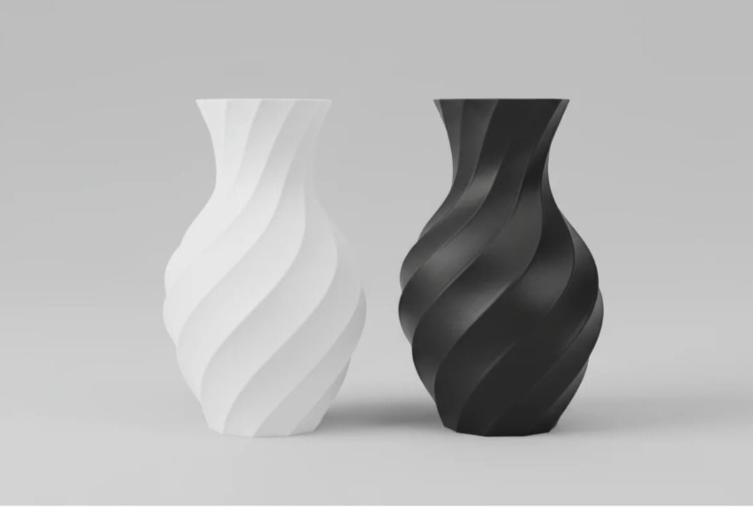 Round Spiral Vase – 3D Printed Decorative Vase
