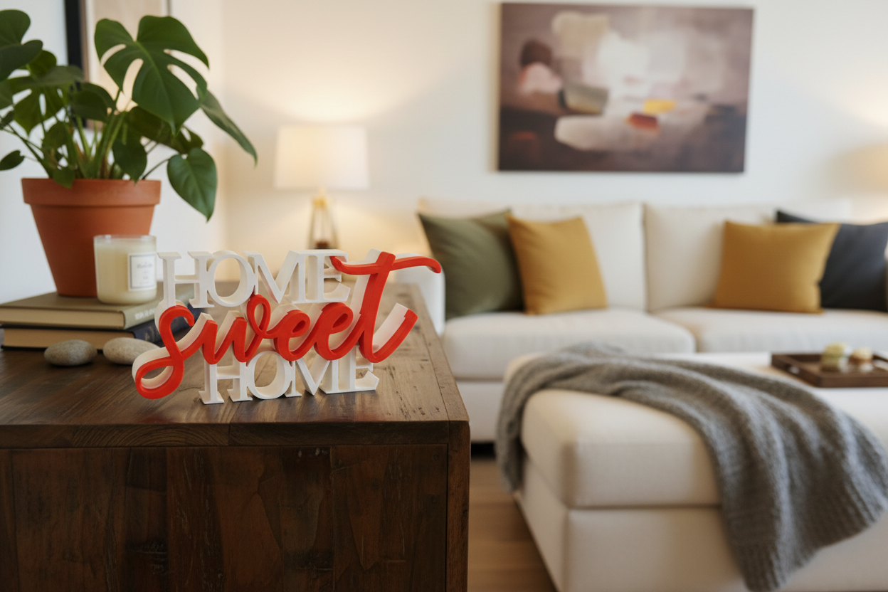 Home Sweet Home 3D Printed Sign