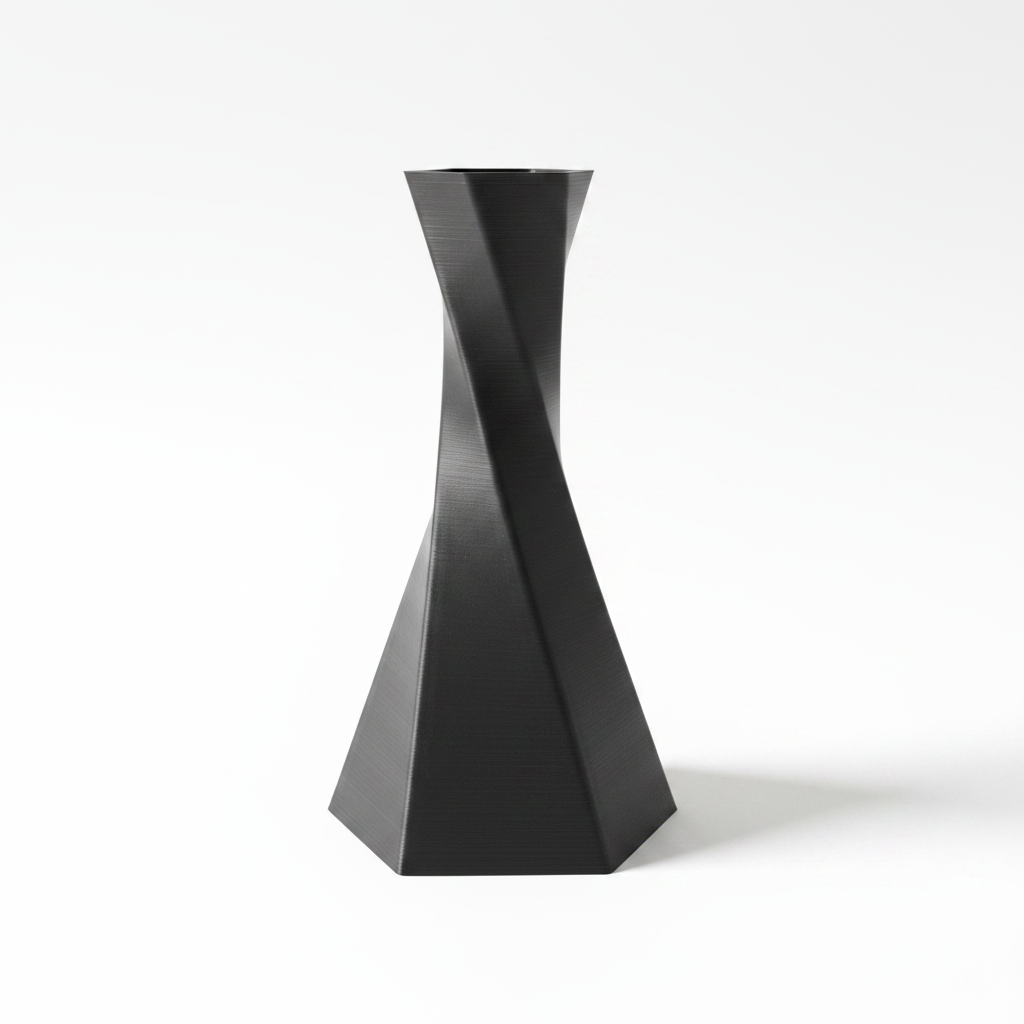 Twisted Spiral Vase – 3D Printed Decorative Vase