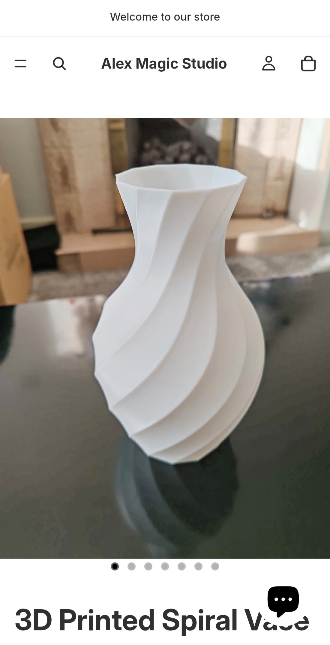 Round Spiral Vase – 3D Printed Decorative Vase