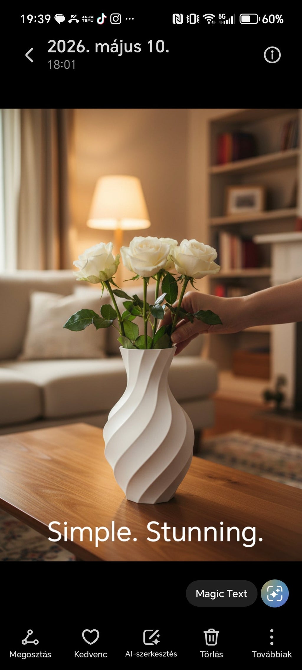 Round Spiral Vase – 3D Printed Decorative Vase