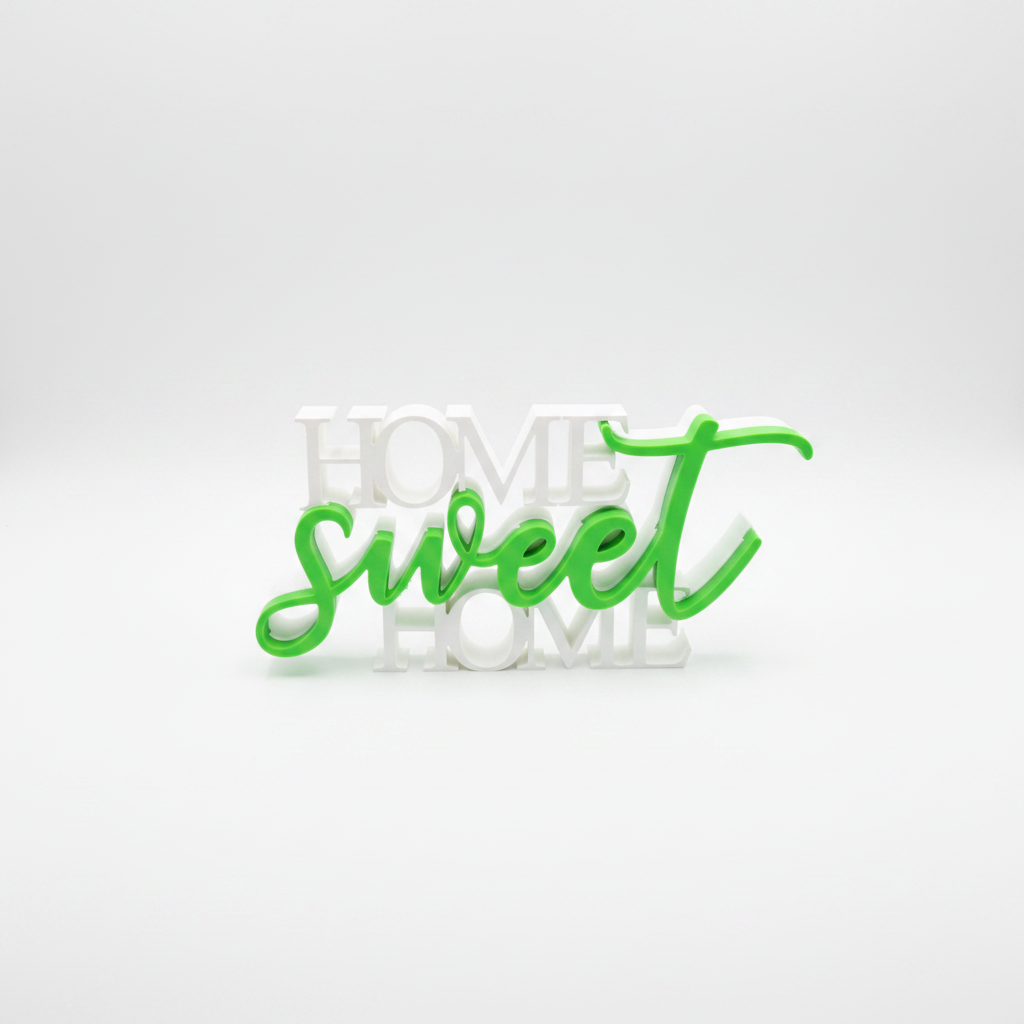 Home Sweet Home 3D Printed Sign