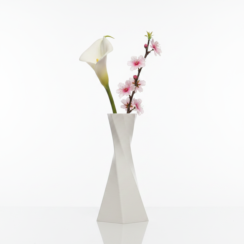 Twisted Spiral Vase virágokkal